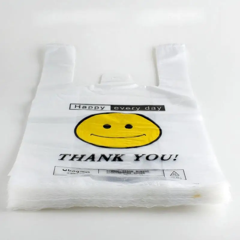 50 kom./pak. Bijela Hrane Prozirne plastične vrećice plastične za kupovinu Eko-torbe za kupovinu u supermarketu Plastične жилетные torbe za kupovinu Slika  2