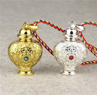 Vintage kolekcija Tibetanski Ogrlice Шарира Nakit Urna za kućne ljubimce Kremiranje Spomen Na Sjećanje otvara praznom Budistički Držač Pepeo Urna Ogrlica Slika  2