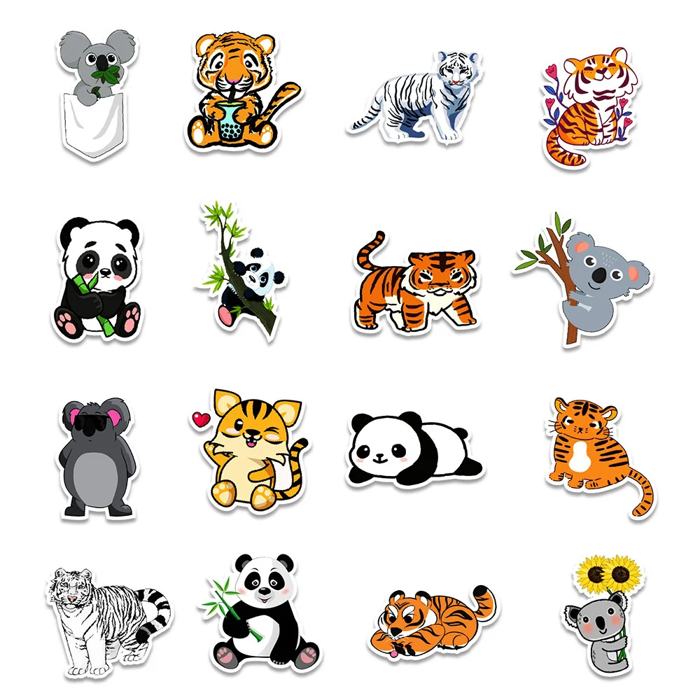 10/30/50 kom. Panda Tigar Kolekcija Grafita Naljepnica za Laptop Mobilni Čaj Kreativno Vodootporne Dekorativna Naljepnica na Veliko Slika  3