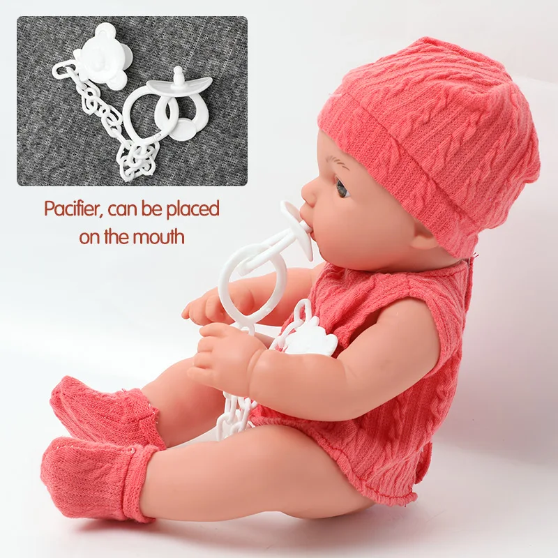 12 inča simulacija bebe reborn Silikon 30,5 cm Realan zvuk Dječje i baby doll Odjeću suknja bradavica lanac skup za igračke za djecu Slika  4