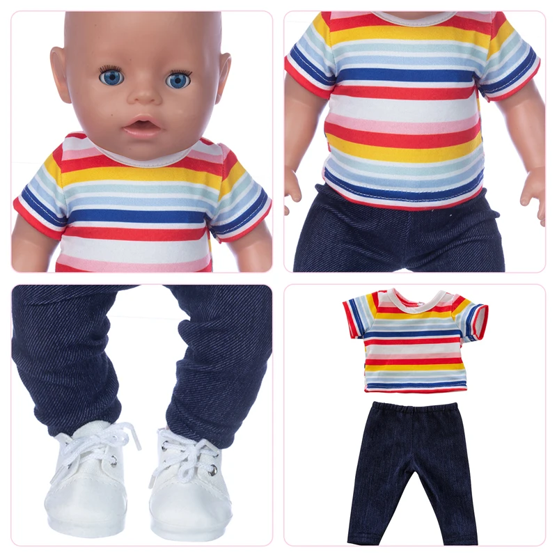 2021 Novo Odijelo, prikladan za novorođenče 43 cm, Lutkarska Odjeća i Pribor za lutke Za 17-inčni lutke Slika  4