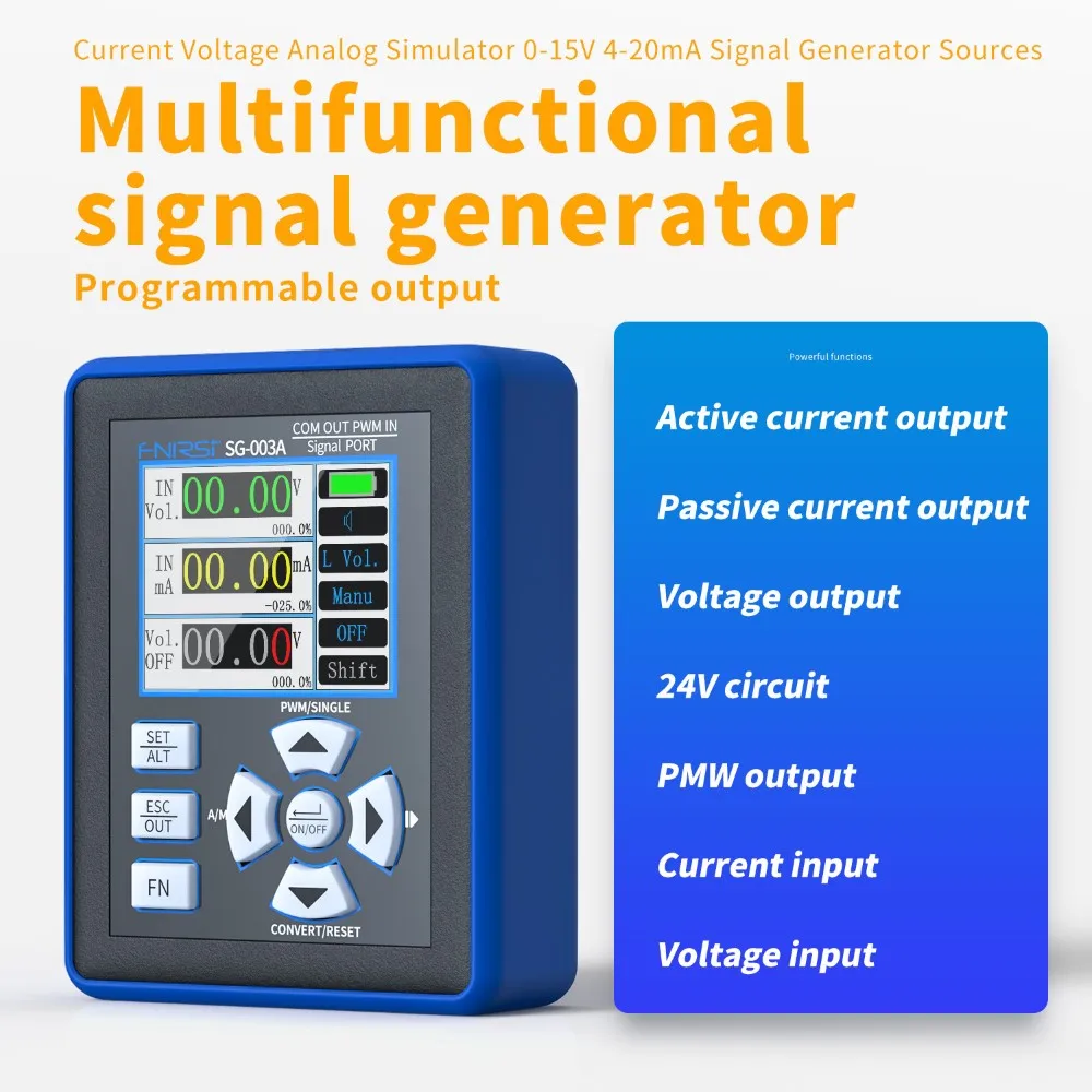 FNIRSI SG-003A Generator PWM signala 0-20 ma/0-10 U Imitator Napona Struje Analogni Izvori Odašiljač Podesivi Kalibrator Slika  4