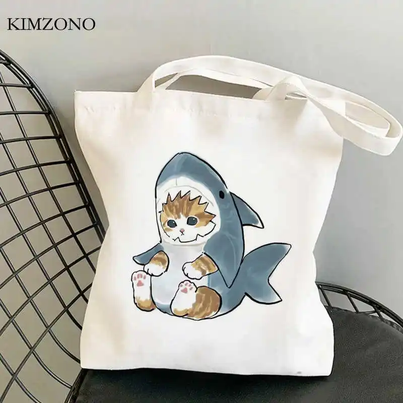 Torba za kupovinu Shark torba za kupovinu eco shopper bag za kupovinu bolsas de tela tkanina za višekratnu upotrebu hvatanje Slika  4