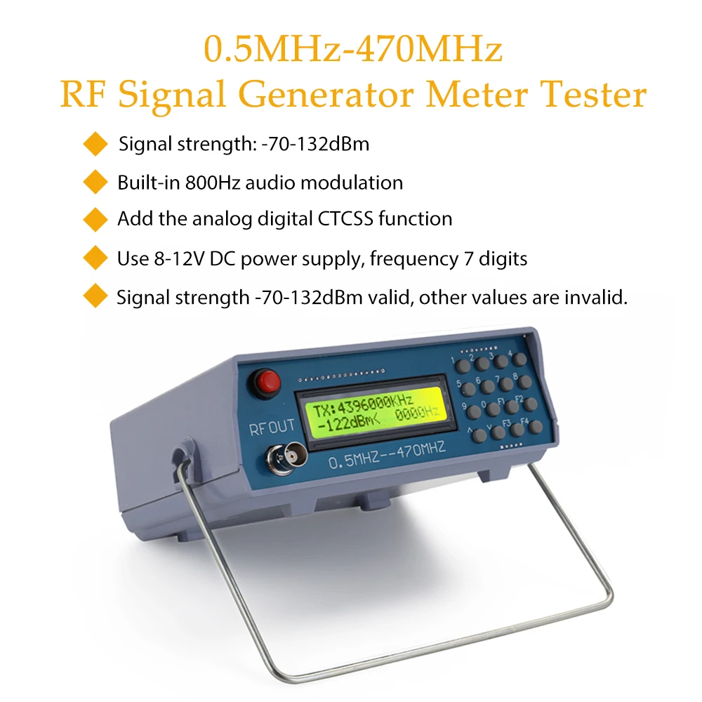 0,5 Mhz-470 Mhz rf Generator signala Mjerni uređaj za FM radio voki toki Отладочный Digitalni izlaz CTCSS Singal Slika  5