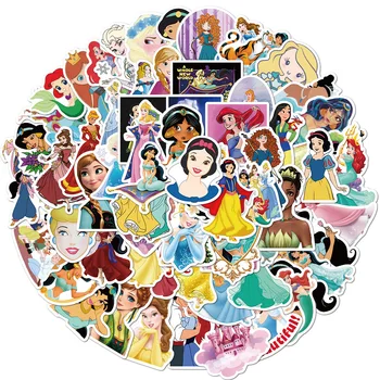 10/30/50 kom. Naljepnice Disney Princeze, Smrznuta Priča Mickey Winnie the Pooh Vodootporan Skateboard Laptop Crtani Naljepnice Dječja igračka