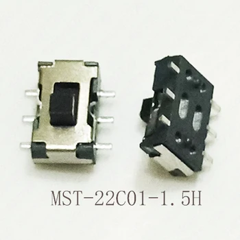 20ШТ Mini Prekidač 7.0x4.0x2.0 mm Uključeno-Uključeno 6-pinski Mikro-Prekidač 2P2T H=1,5 mm/2 mm SMD MST-22C01