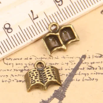 28 kom. Ovjes otvorena knjiga Biblije 11 mm Antičke Ovjesa,Berba Tibetanski srebrni nakit,DIY za narukvice ogrlice