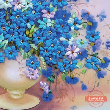 3d Vez trakom diy Ukrasne Slikarstvo na platnu Slatka Mačka i Cvijeće Setovi za ručni rad je Ručni rad Pribor za doma Dekor