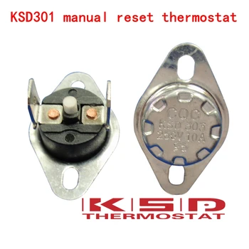 5pcs KSD301/KSD303 50C 50 stupnjeva Celzija Termostat sa ručnim ispuštanja Normalno zatvoren (NC) Prekidač temperature Kontrola temperature
