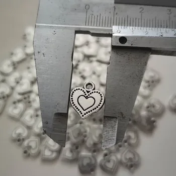 Antički Metalni Srebrni Privjesci Srca Nakit Privjesci Za DIY Ogrlica Narukvica Nakit