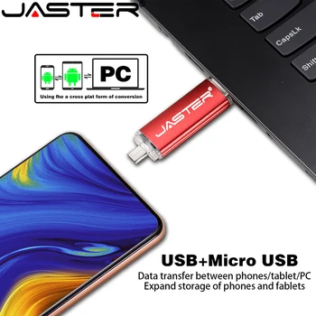 JASTER Color OTG USB 2.0 Flash Drive 64 GB Dolazi S X-Om Tipa C 32 GB, 16 GB i 8 GB Stick 4 GB Poklon Privezak Za Ključeve Memory Stick