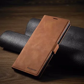 Luksuzni Magnetski kožna torbica-novčanik s gornjim poklopcem za Samsung Galaxy Note 9 10 20 Ultra Plus A21S S20 Zaštitni poklopac postolja za vlasnika Kartice