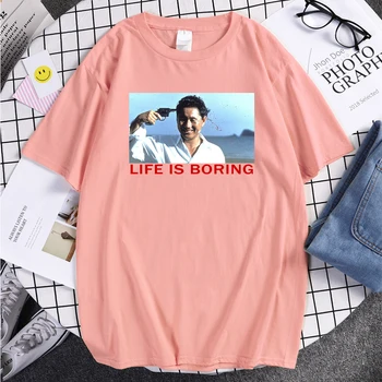 Majice Život je dosadno, Zabavne muška majica s ispis Vrhunske Kvalitete, Pop-punk, Muška t-shirt Harajuku, Muška odjeća većih kratkih rukava