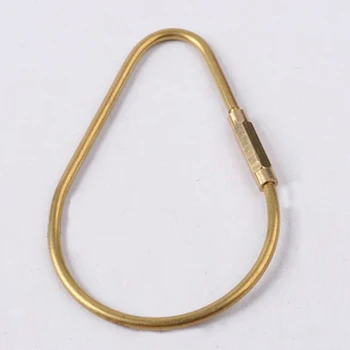 Minimalistički prikladniji mesinga Privjesak za ključeve Prsten Zlatne boje Za žene Kratka Kreativno Vješalica za ključeve Auto gadget Ključ od vrata Za originalni poklon za muškarce