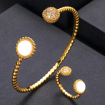 Modni nakit, narukvicu i prsten skup luksuzni stil klasičan narukvica od циркона Skup ženskih vjenčanje dekoracije