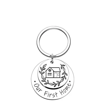 Naš prvi Dom poklon Privezak za ključeve Nove Kuće Poklon za Zagrijavanje za Novu Homeowner Privezak za ključeve od kuće Nakit Darove za muškarce i žene