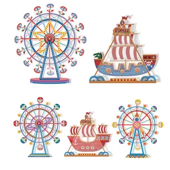 Obostrane DIY 5D Diamond Slikarstvo Wheel Umjetnička Mozaik Setovi Dvostrani Bušilica Set Poseban Oblik Akril Igračke za odrasle