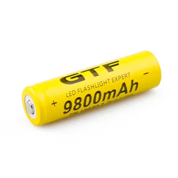 Plug-in hibrid litij-ionska baterija gtf 18650, 9800mah, 3,7 U, svjetiljka + ue/eua, baterija za punjenje