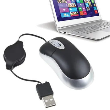 Prijenosno računalo prijenosno Računalo USB 2.0/1.1 Miš Uvlačenje Tanka USB Optički Miš za Pomicanje za Prijenosna RAČUNALA Optički Senzor 800 dpi