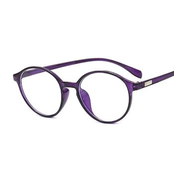 Slatka Naočale za mačji očiju Ženske Okrugli Optičke Leće za Naočale Prozirna Plastična Okvira za Naočale Anti-Plave Udobne Naočale
