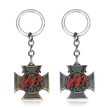 Slayer Grupa Privjesak Za muškarce Ikonu Privjesci Privjesak za ključeve od Automobila Metalni Priključak Ključ Križ Držač za ključeve Llaveros