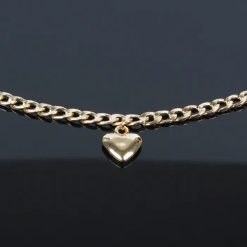 Trendi ženski nakit oko vrata Lanac sa dragim сердечком Ogrlica sa bravom Zlatno-srebrne boje Ogrlica Ogrlica Privjesak na vratu Pribor XL987