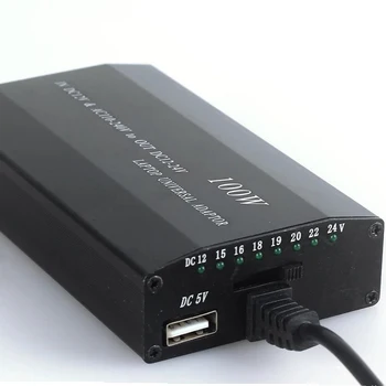 VRUĆI Univerzalni Adapter za napajanje izmjeničnom strujom od 5-24 U Podesiva Auto Kućni Punjač USB5V Izvor snage 100 W 5A Prijenosno računalo s priključkom dc 34 kom.