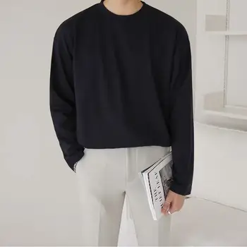 ZCSMLL Muška odjeća Jesen vrhovima Trend majice s низом Tanki Dugi rukav Korejski moda Basic odjeća s visokim ovratnikom