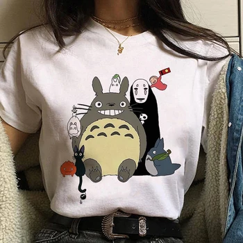 Ženske majice Kawaii Studio spirited away Hayao Miyazaki s po cijeloj površini t-Shirt kratki rukav Ženski Hip-hop Harajuku Prevelike majice