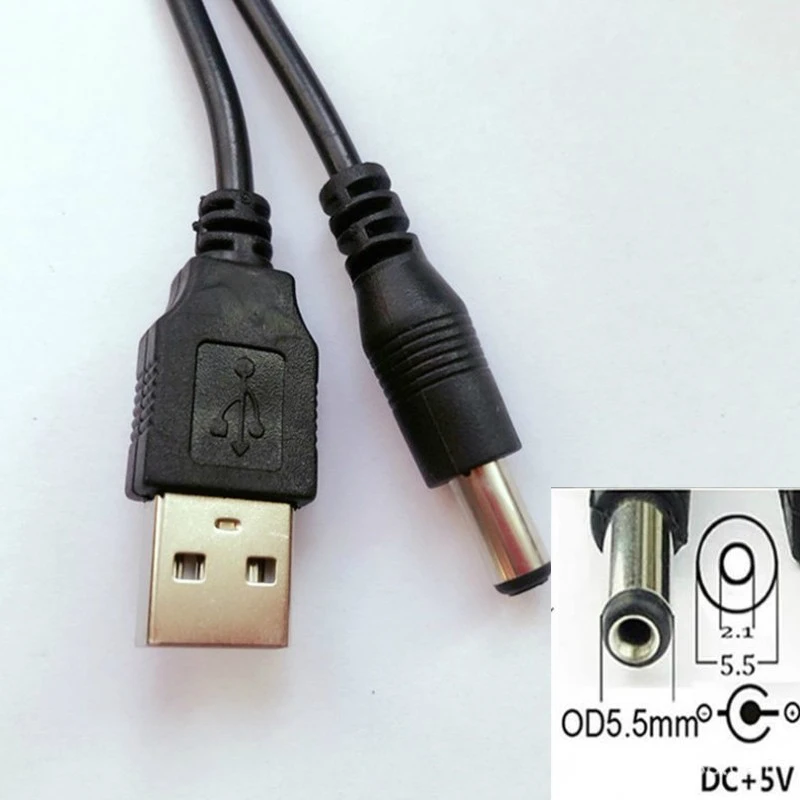 1 M Crni kabel Za Punjenje dc Kabel za Napajanje Priključak za Elektroničke Uređaje Usb Produžni kabel Slika  1