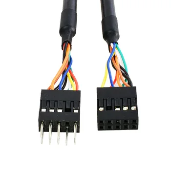 Kućište Računala Telo Interna Matična ploča HD Audio 9-pinski Produžni kabel od muškaraca i žena crne 50 cm